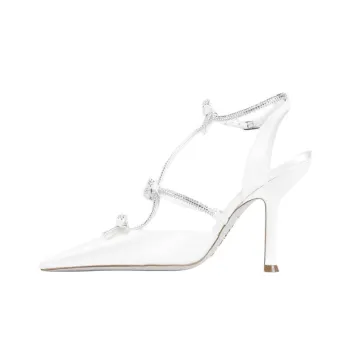 RENE CAOVILLA Slim Heel High Heels 10.5cm Women's White