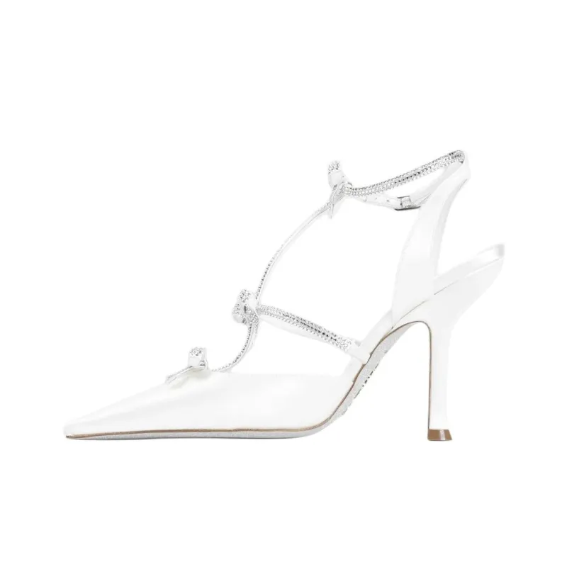 RENE CAOVILLA Slim Heel High Heels 10.5cm Women's White-0