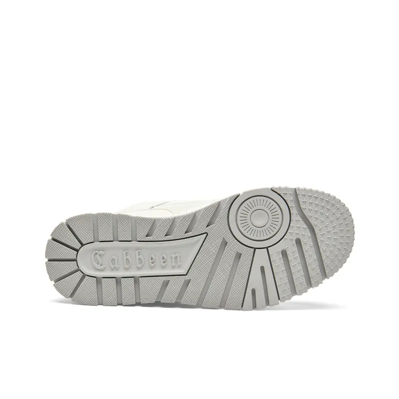 Cabbeen Low-Top Skateboard Shoes Men's Classic White Sneakers-23