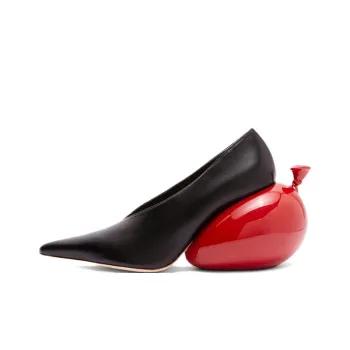 LOEWE Irregular Heel High Heels 9cm Women's Black Red