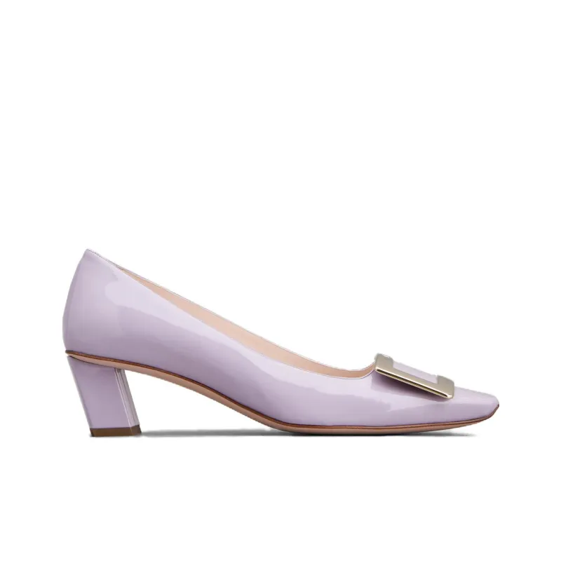 Roger Vivier Belle Vivier Chunky Heel High Heels 4.3cm Women's Purple-1