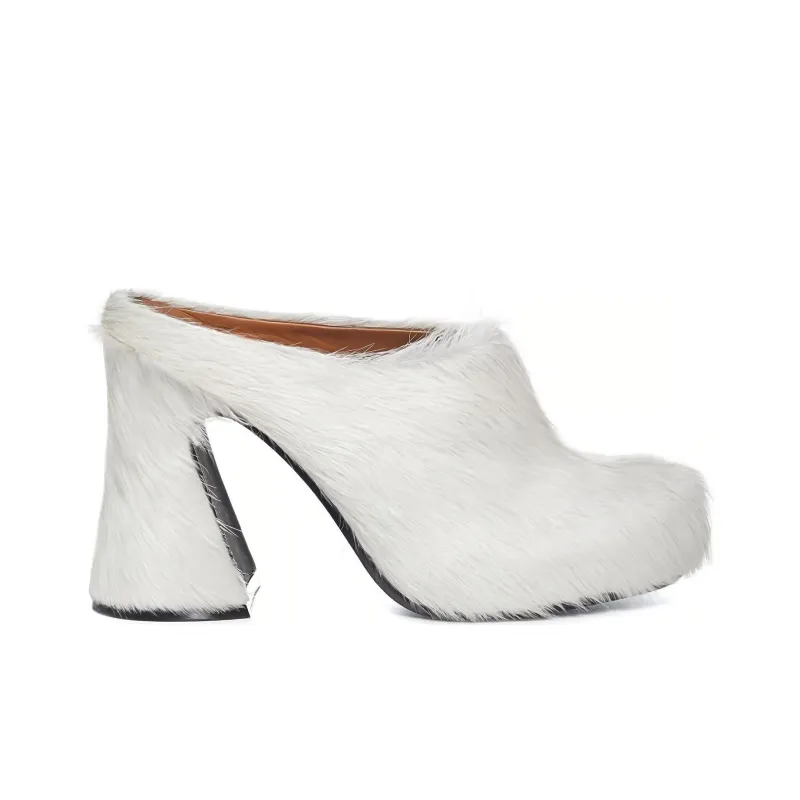 MARNI Textured 115mm Mules-1