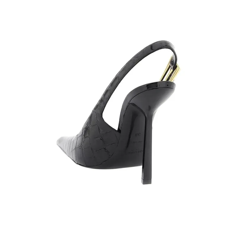 SAINT LAURENT Slim Heel High Heels 11.5cm Women's Black-4
