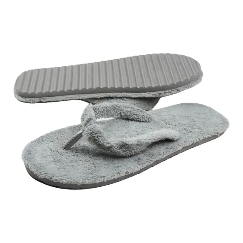 JOYTOUR Disposable Towel Fabric Flip Flops Thong Clip Toe Slippers Home Slippers One Size-1