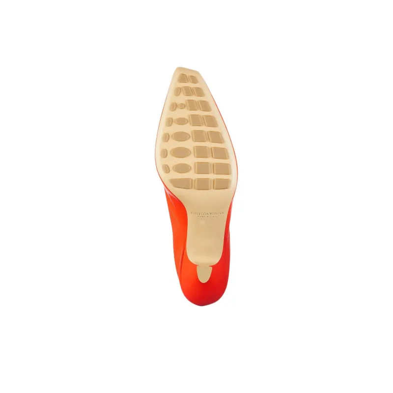 Bottega Veneta Sharp Slim Heel High Heels 6cm Women's Orange-5