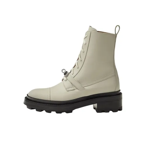 HERMES Ankle Boots Women's Beige