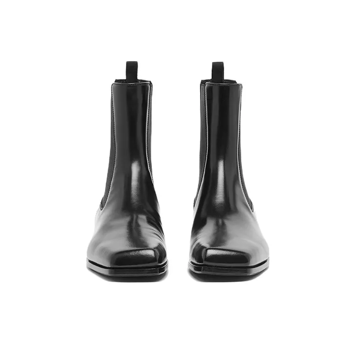 PRADA Short Chelsea Boots Men's Black-3