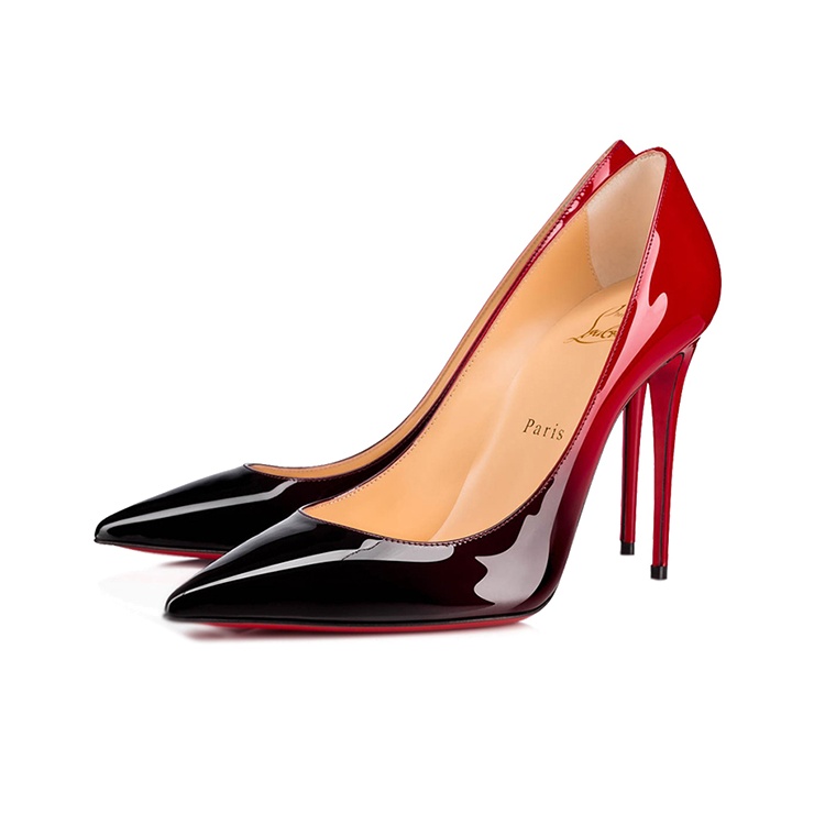 Christian Louboutin Kate High Heels Women's Black Red - POIZON