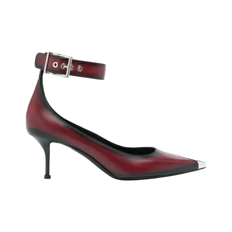 Alexander McQueen Punk Slim Heel High Heels Women's Russet-1