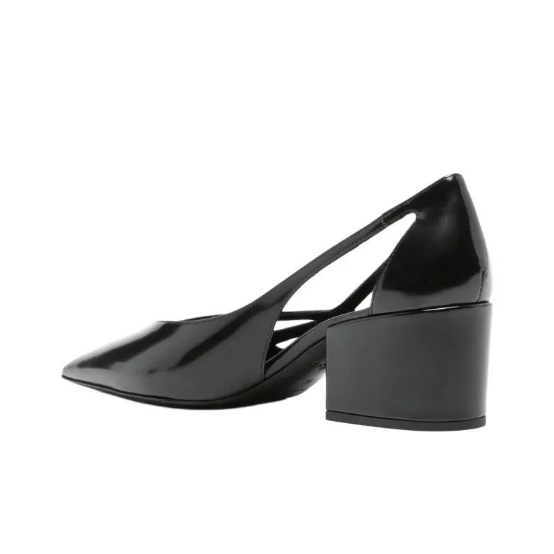 PRADA Chunky Heel High Heels 5.5cm Women's Black-3