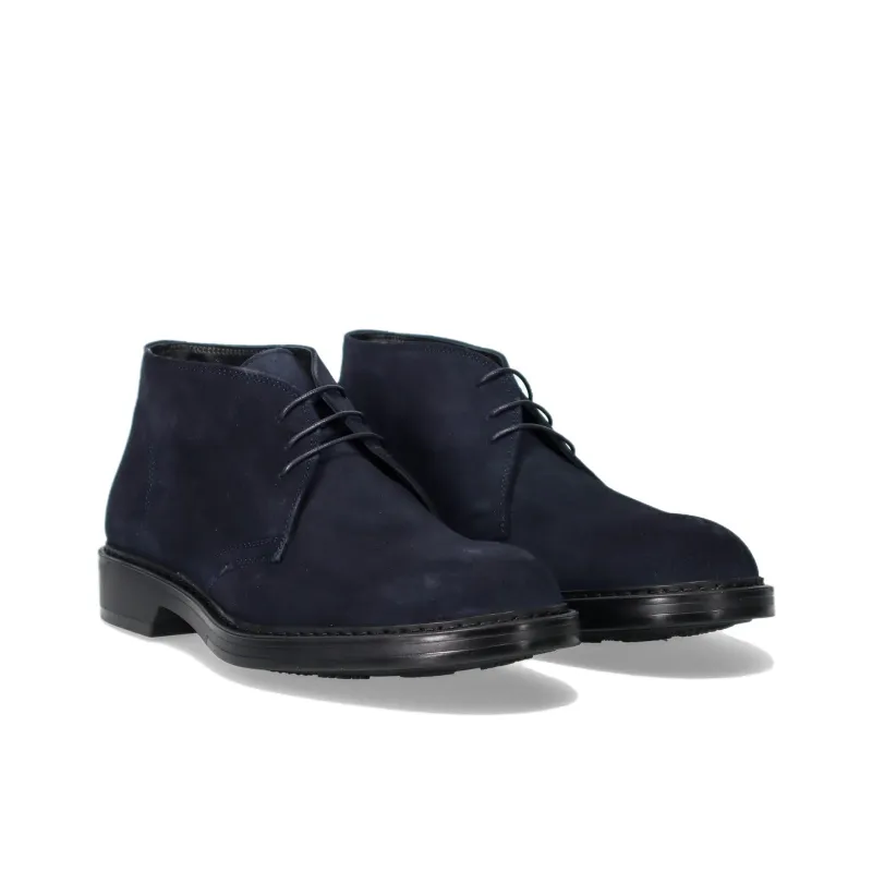 HOGAN Round Toe Lace Up Desert Boots-3
