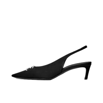 CELINE Alma Triomphe Slingback Black Women's