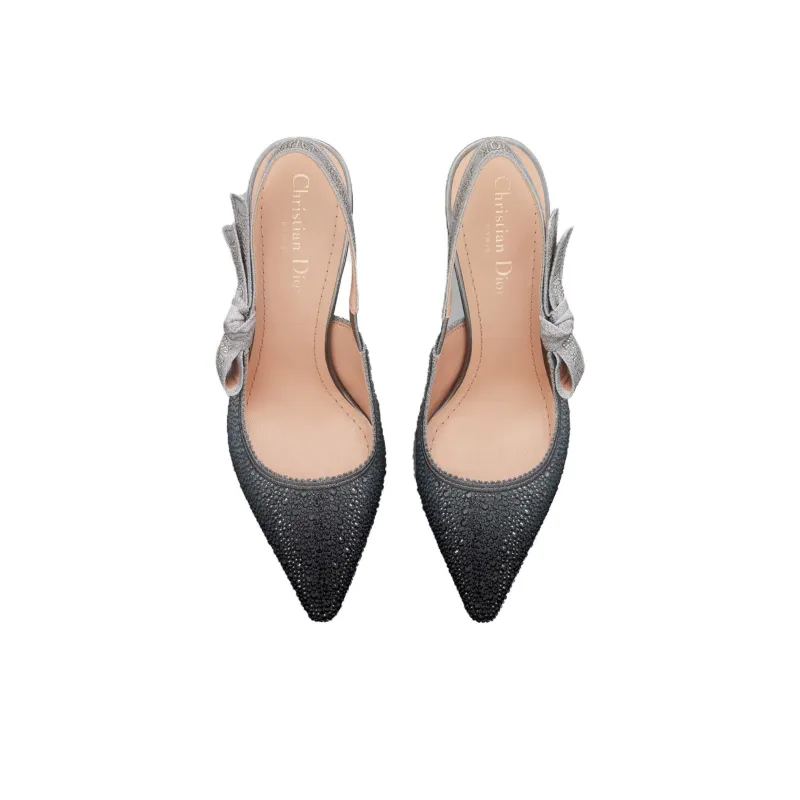 DIOR J'Adior Slim Heel High Heels 10cm Women's Silver Gray-4