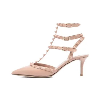 Valentino Rockstud Slim Heel High Heels Women's Pink