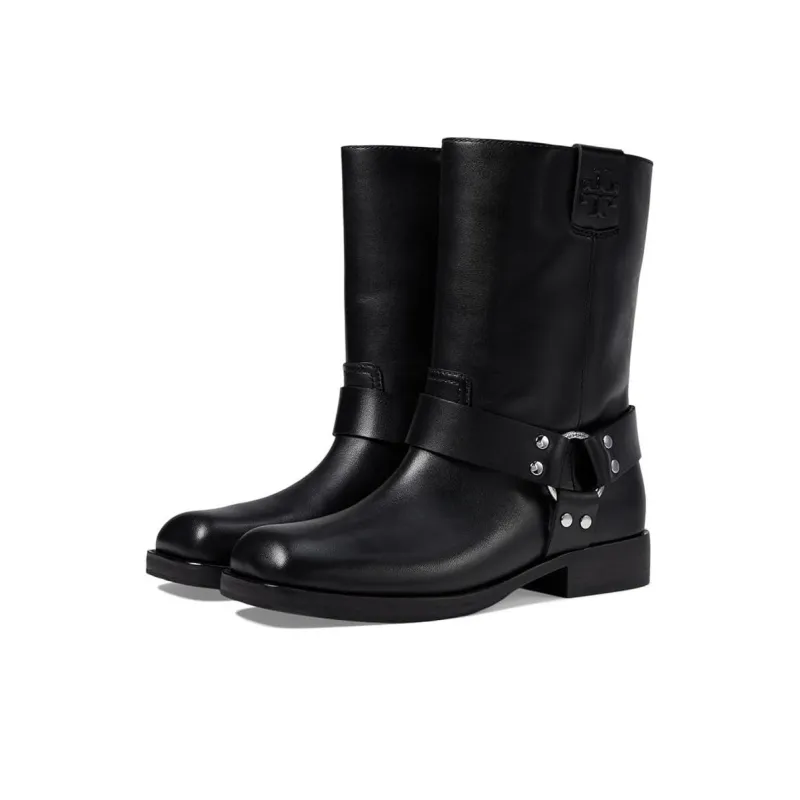 TORY BURCH Double T Leather Ankle Boots-2