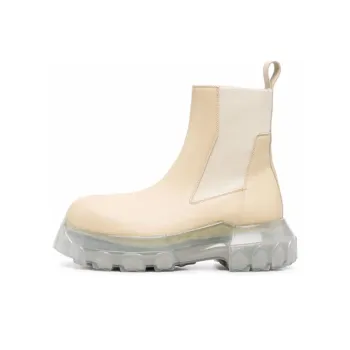 RICK OWENS/RO Short Chelsea Boots Women's Beige
