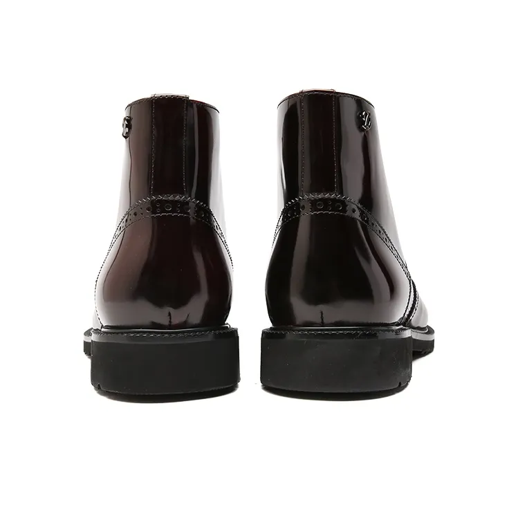 S. T.DUPONT Ankle Boots Men's Burgundy-3