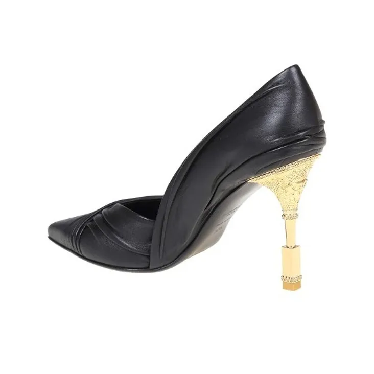 BALMAIN Moneta 100mm Leather Pumps-3
