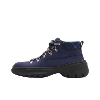 Burberry Scoot Ankle Length Outdoor Boots Men's Blue