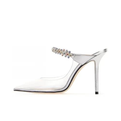 Jimmy Choo Slim Heel High Heels 10cm Women's Silver