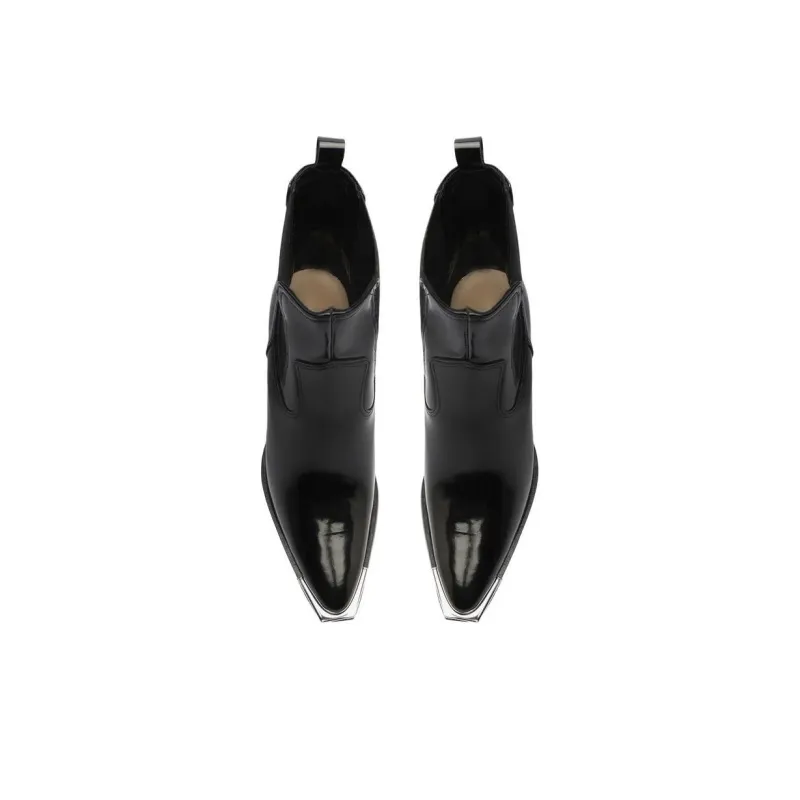 Schutz Tina Short Chelsea Boots 8.3cm Women's Black-3