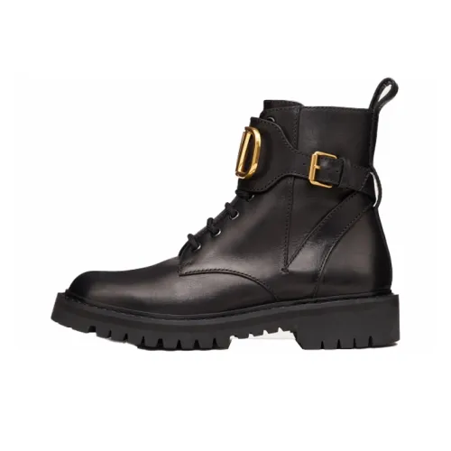 Valentino VLogo Signature Lace Up Combat Boots Women's