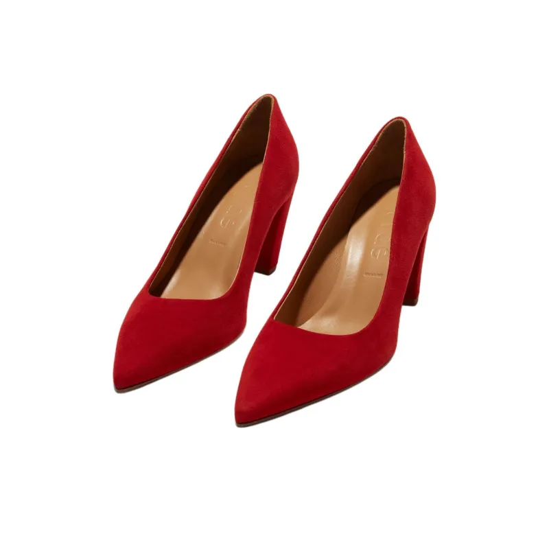Aeyde Cerys Cone Heel High Heels 7.5cm Women's Red-2