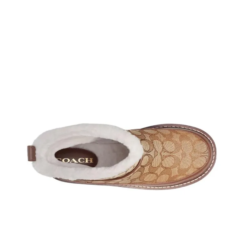 COACH Signature Snow Boots Women's Brown-2