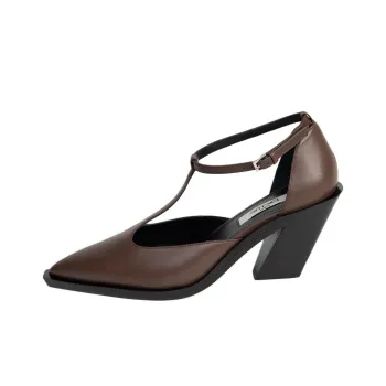 Elleme Eclair Irregular Heel High Heels 8cm Women's Brown