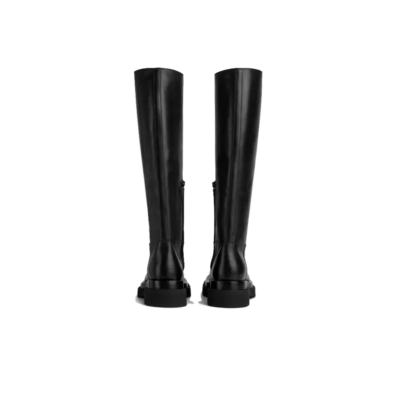 Bottega Veneta Bottega Venetta Knee High Lug Boot Black-4