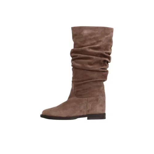 Via Roma 15 Pleated Knee high Boots Women's Brown