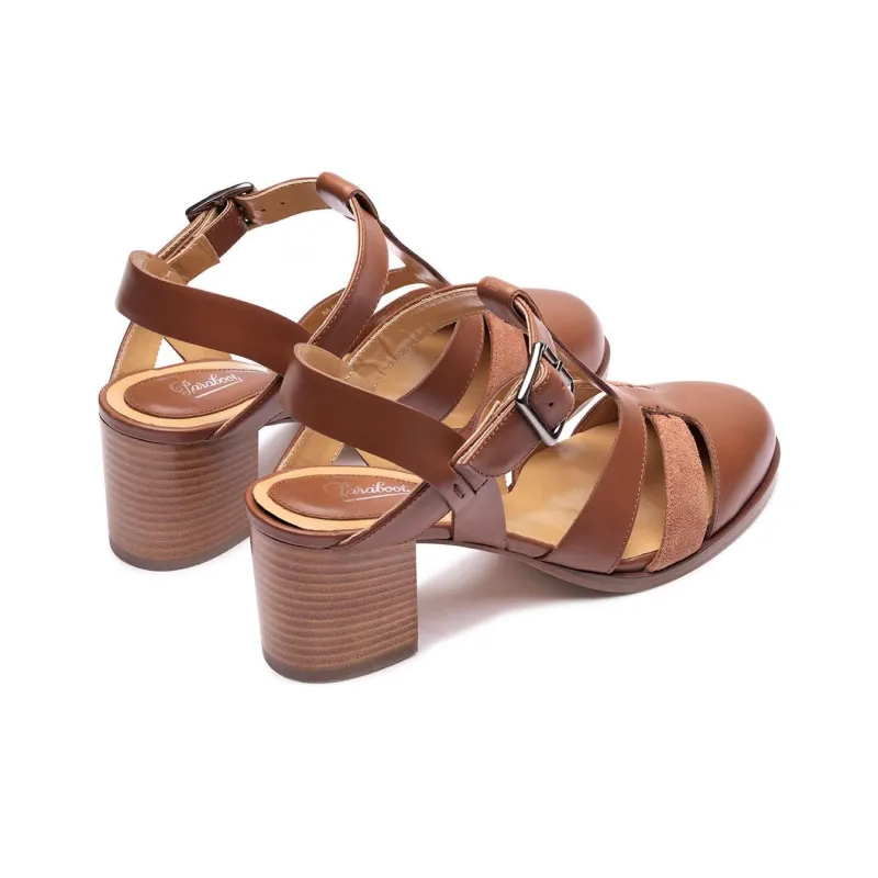 Paraboot Ponza Chunky Heel High Heels 6cm Women's Brown-2