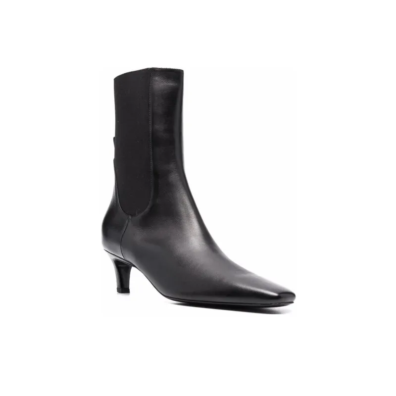 Toteme The Mid Heel Leather Boots-2