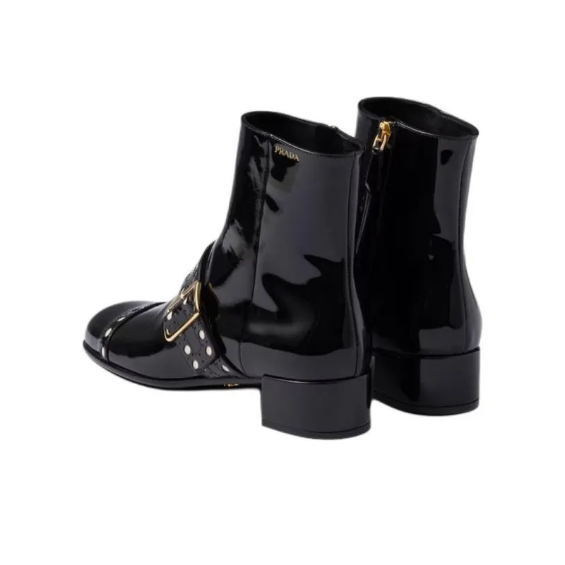 PRADA Ankle Boots 3.5cm Women's Black-2