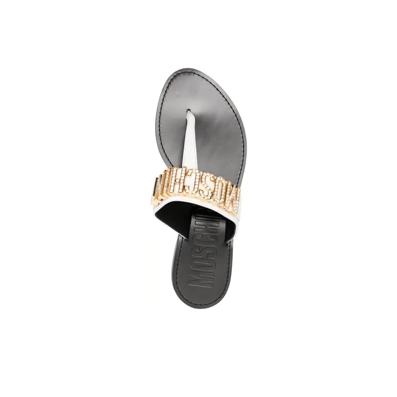 MOSCHINO Logo-lettering Flip-flops-4