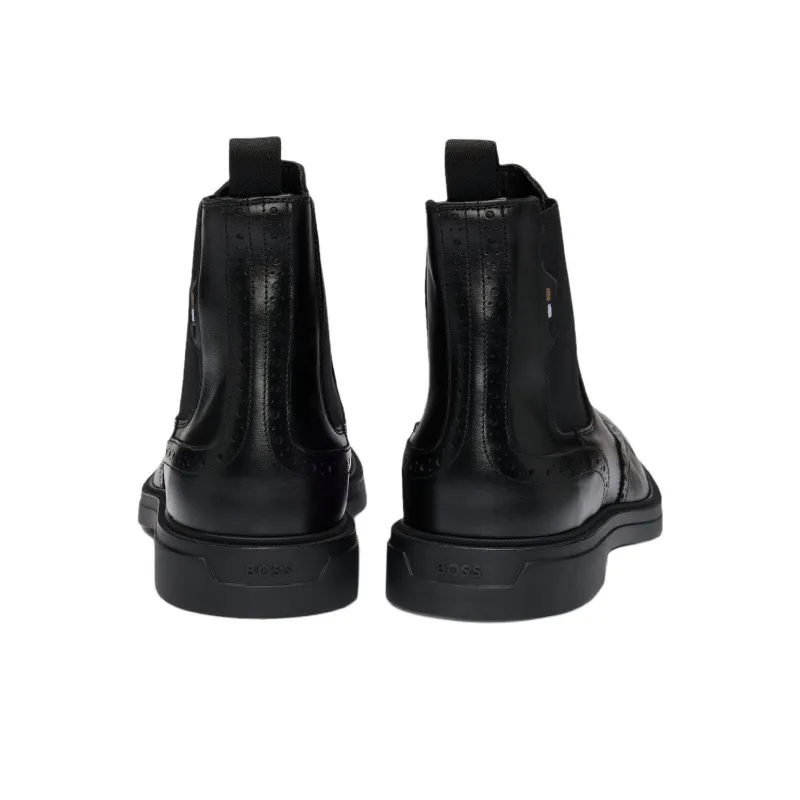 HUGO BOSS Short Chelsea Boots Men's Black-3