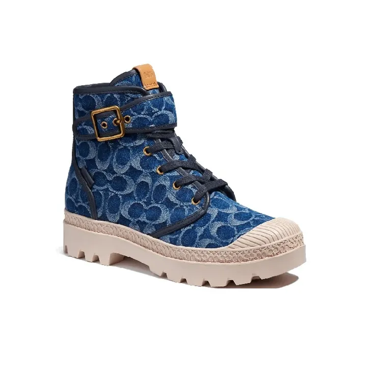 COACH Trooper Ankle Boots Men's Denim Blue-2