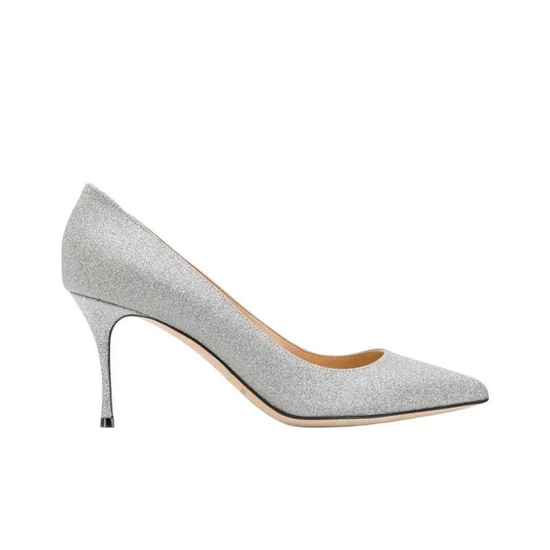 SERGIO ROSSI Slim Heel High Heels Women's Silver-1