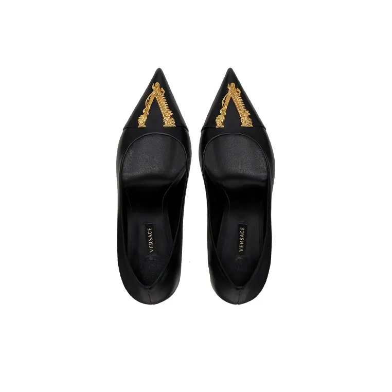 VERSACE High Heels Women's Low-Top Black-3