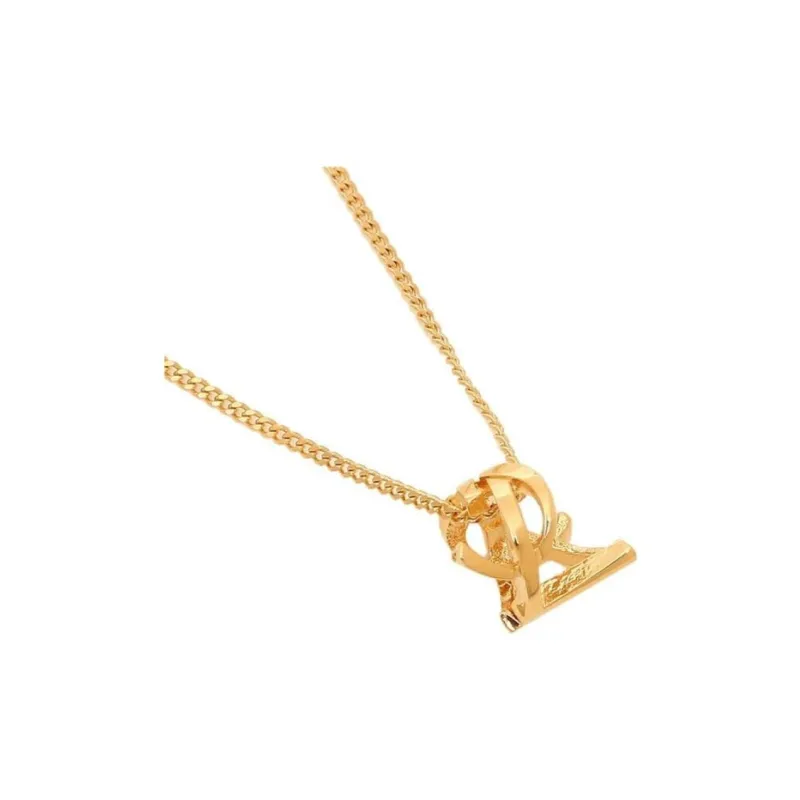 SAINT LAURENT Brass Necklaces Unisex Gold-3