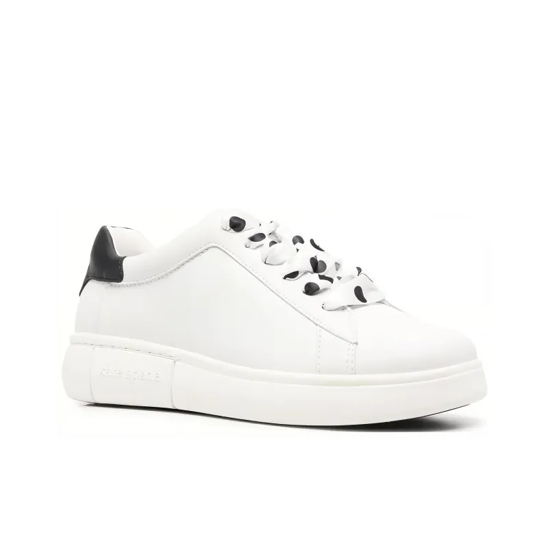 kate spade Polka-dot Lace Leather Sneakers-1