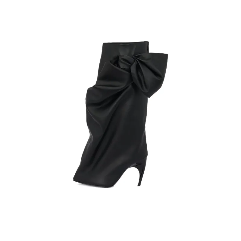Alexander McQueen Armadillo Bow Boots 'Black' Women's-0