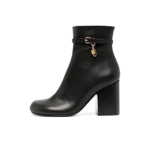 JW Dress 80mm Logo charm Leather Boots Women's