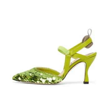 FENDI Slim Heel High Heels 8.5cm Women's Green