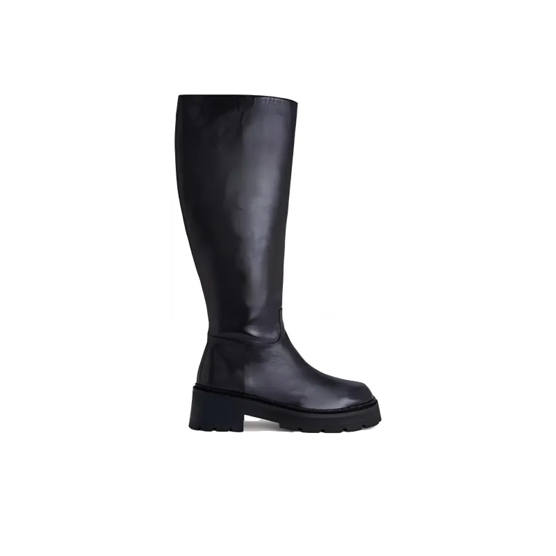 By Far Russel Knee-high Boots 5cm Women's Black-1