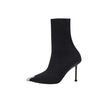 Alexander McQueen Slash Pointed Toe Ankle Boots Women's