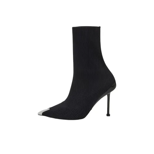 Alexander McQueen Slash Pointed Toe Ankle Boots Women's