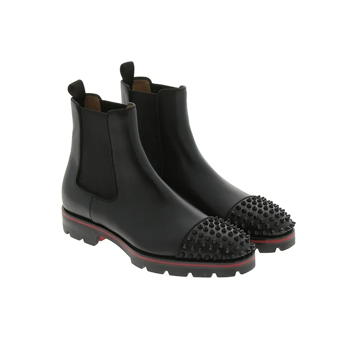 CL LUBOTING Ankle Length Chelsea Boots Men's Black-3