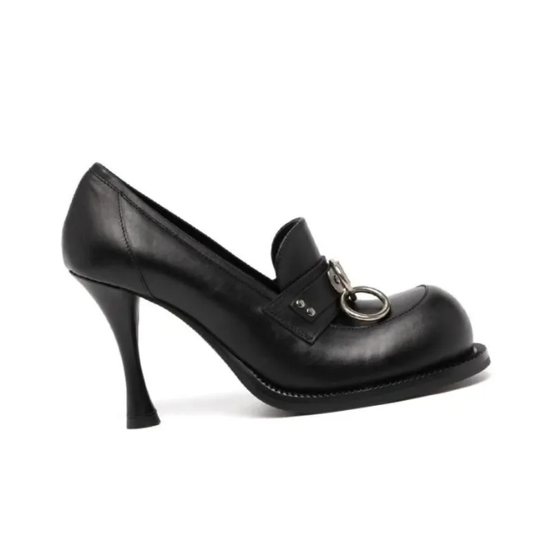 Martine Rose 100mm Bulb toe Leather Pumps-3