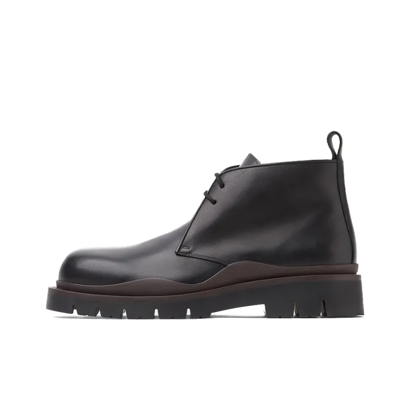 Bottega Veneta Tire Desert Boot Black Fondant-0